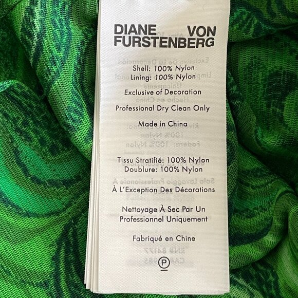 Diane Von Furstenberg Mackenzie Mesh Top-Marble Billiard Green-Medium - Picture 7 of 11